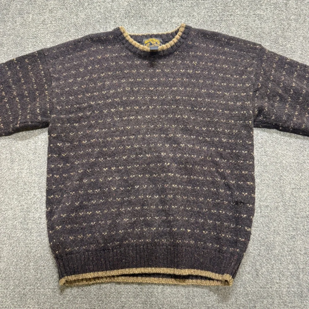 VTG Woolrich Pullover Sweater Mens L John Rich And Bros Blue Patterned 90s - Picture 6 of 8